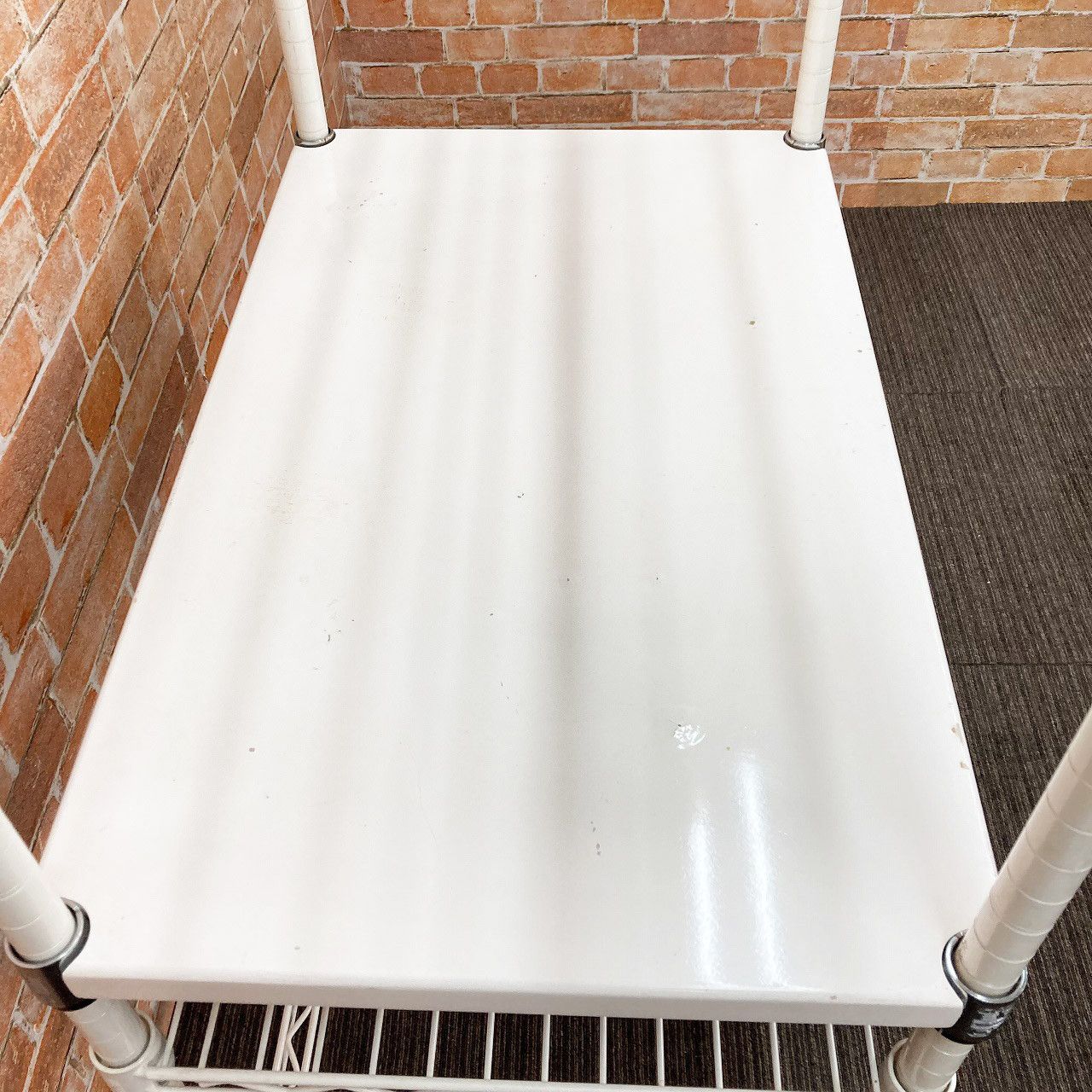 【中古】HOME ERECTA ラック シェルフ 4枚45cmｘ45cm ホームエレクター ワイヤーシェルフ用 棚板 スチール おしゃれ