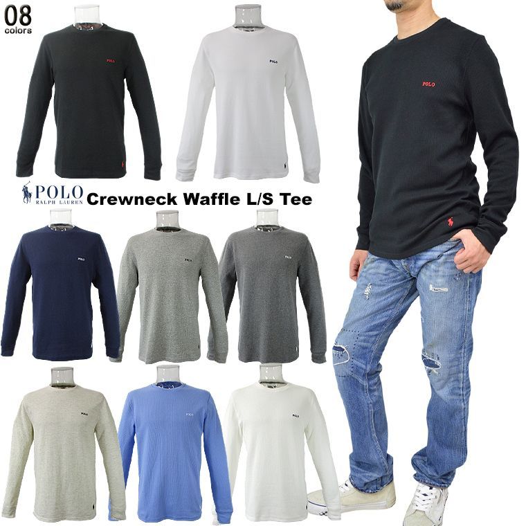 POLO RALPH LAUREN ラルフ ワッフルクルーネックロングT 希少 POLO RALPH LAUREN ラルフ ワッフルクルーネックロングT 希少