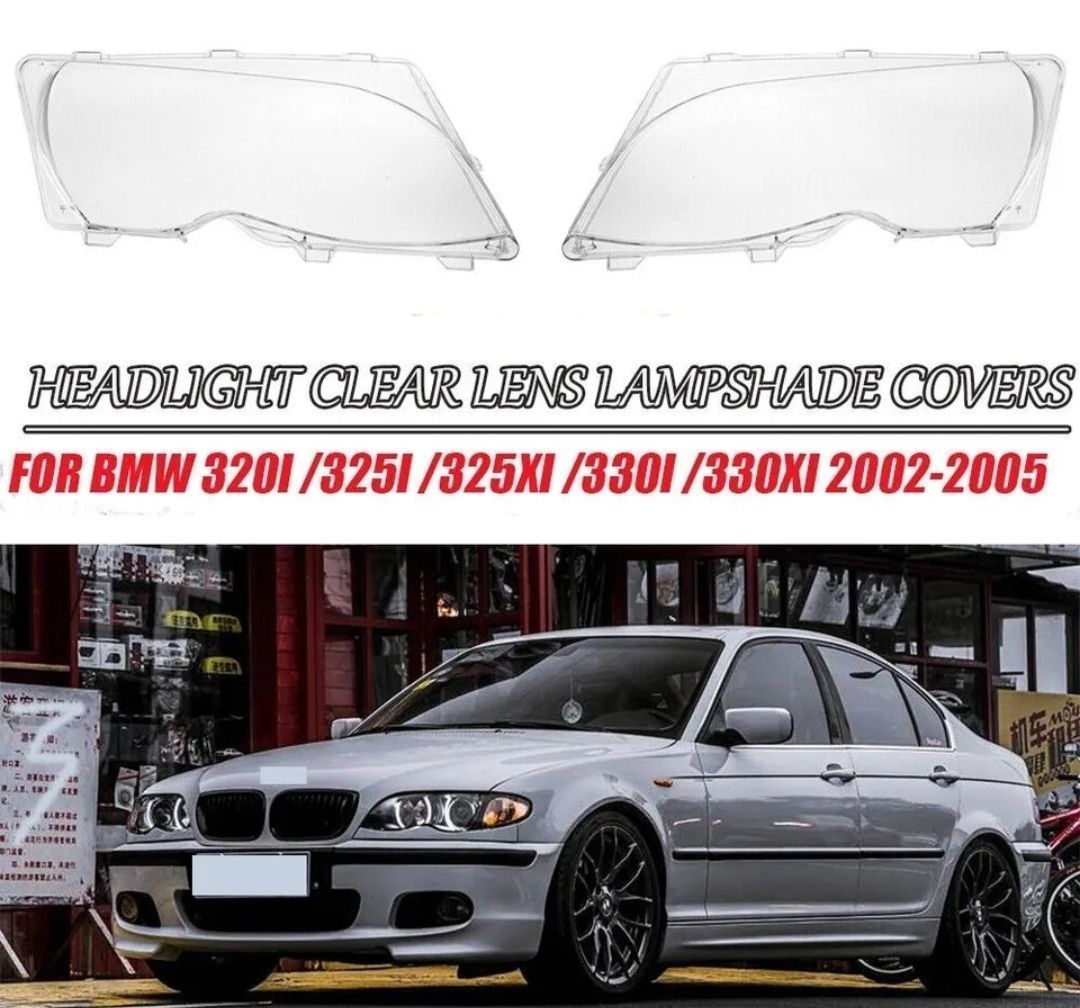 BMW 3シリーズ E46 クーペ カブリオ 2000-2003 m3 2000-2005 フロントヘッドライト クリア レンズ カバー 純正