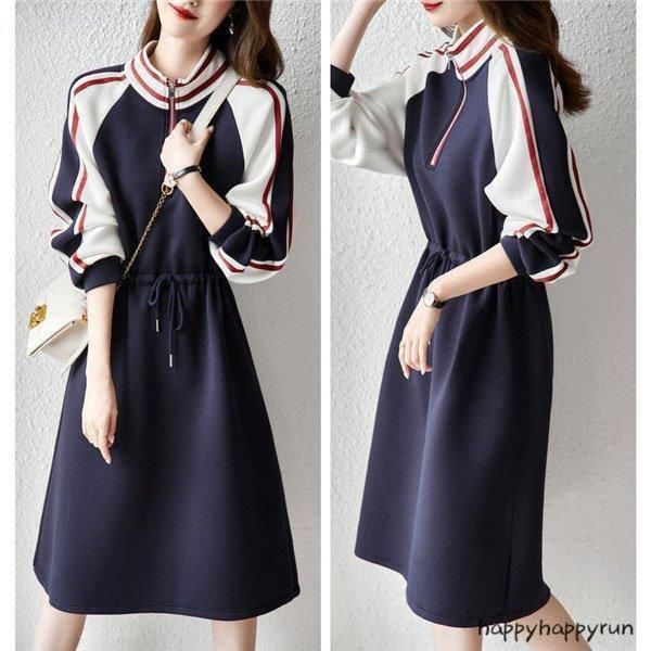 ゴルフ☆ワンピース ストレッチ スウェット ハーフジップ ワンピース (WOMENS) | new