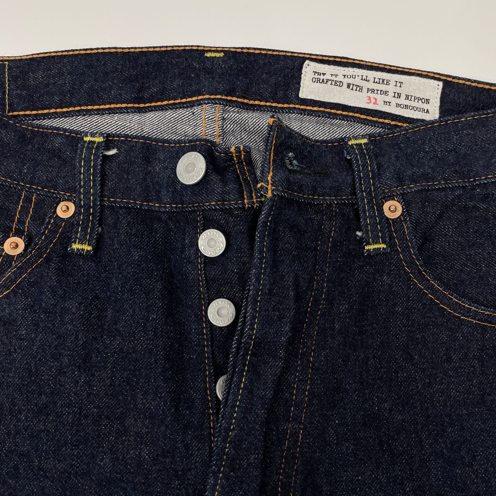 BONCOURA ボンクラ インディゴ SHRINK TO FITデニムパンツ 31