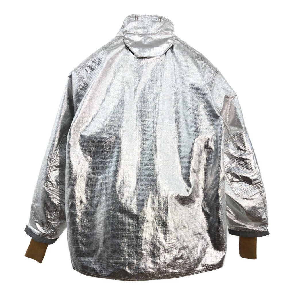Globe Firefighter Suits アメリカ消防服 ワークジャケット シルバー メンズ 42 古着 V5891