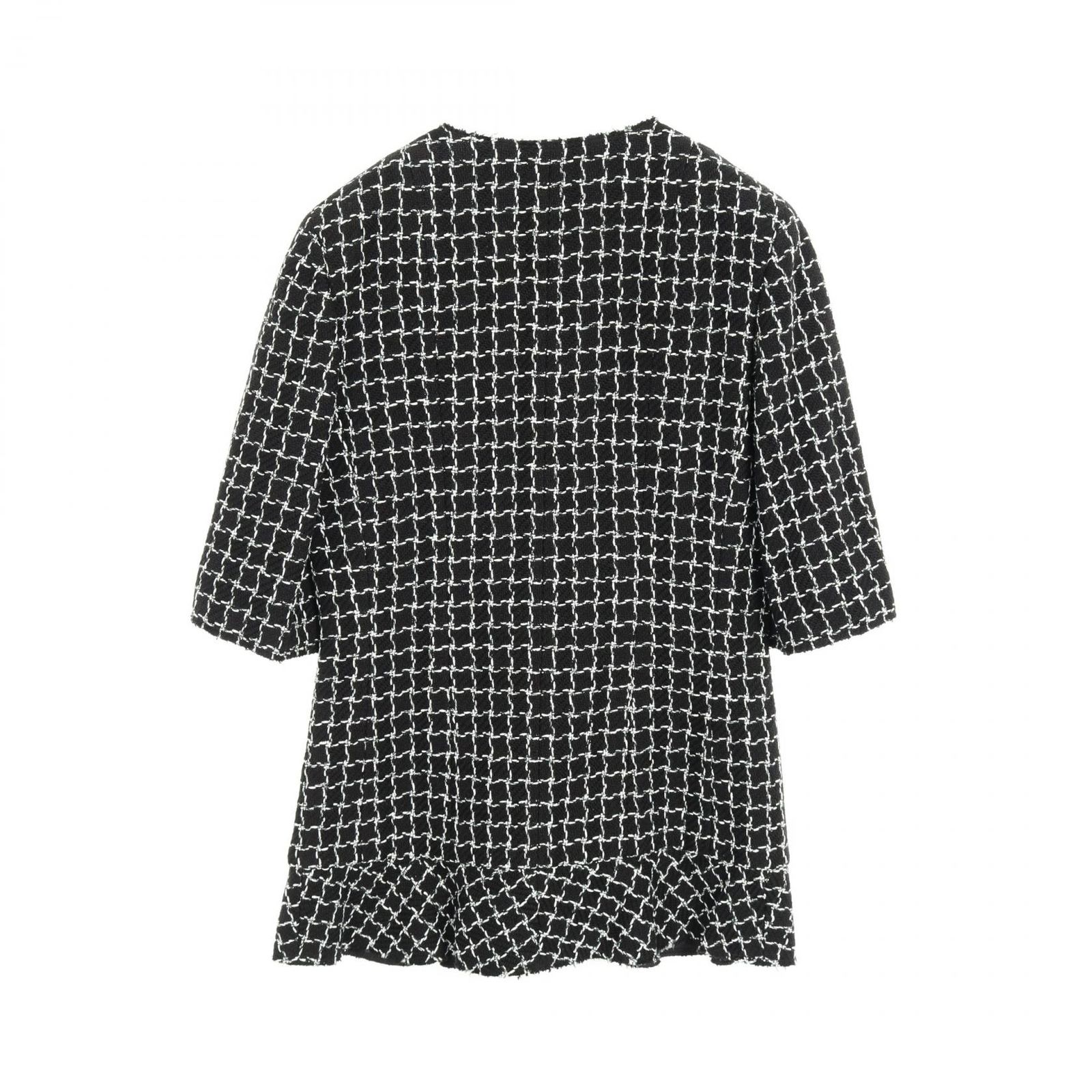 CHANEL シャネル グリポアボタン ツイード ノーカラージャケット