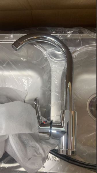  推薦 キッチン用品 ステンレス製流し台 台所 2槽シンク 食器洗いシンク 野菜シンク 便利 冷熱混合栓 取り付け簡単 キッチン 住宅設備