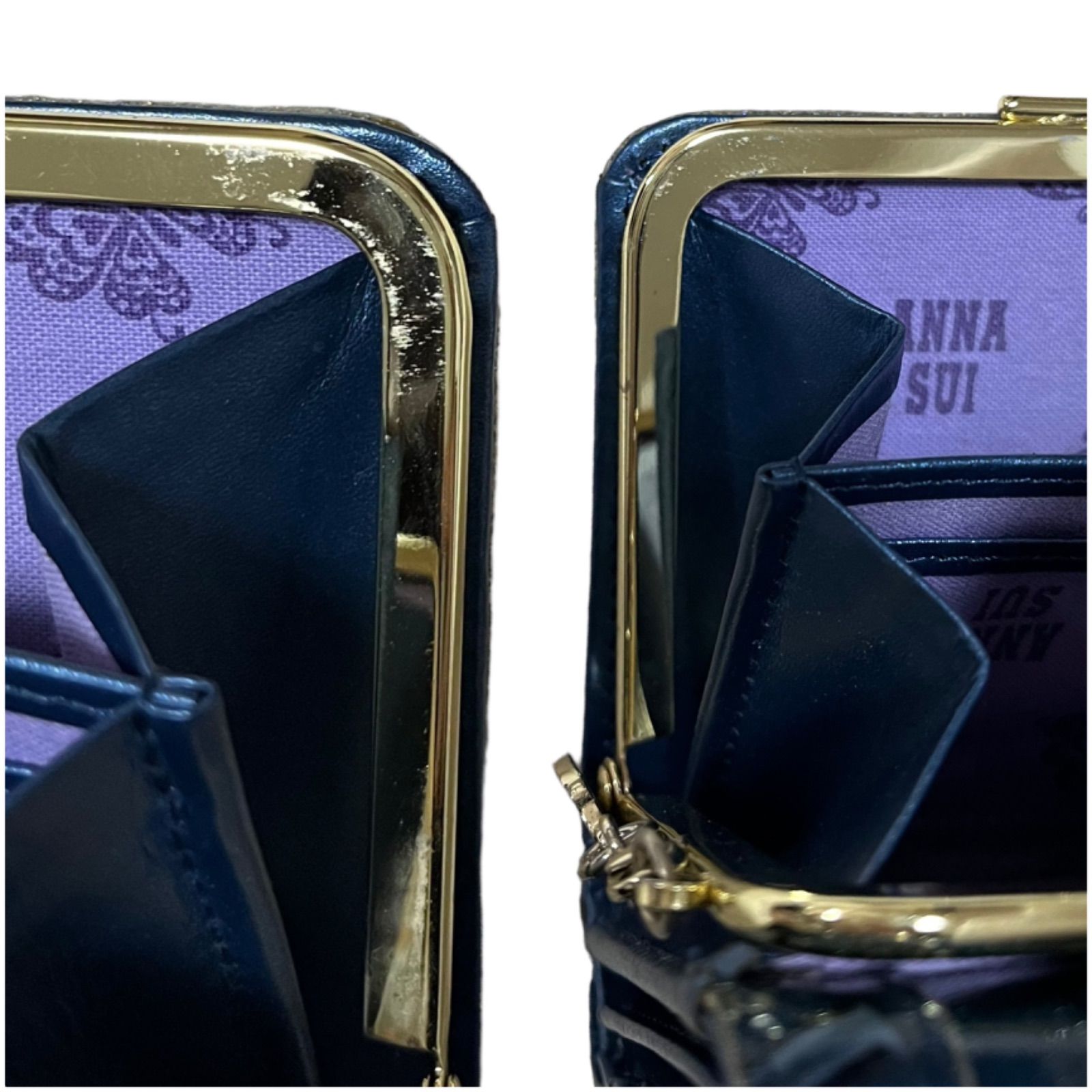 新品未使用】ANNA SUI ハリー財布 二つ折り ガマ口【青】 【公式通販】