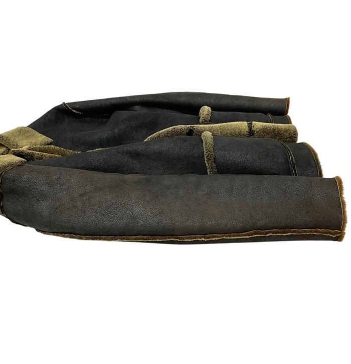 極美品 PAPAS パパス ラムレザージャケット 比翼ボタン サイズ52 PAPAS 【パパス】ムートンジャケット ラムレザー 羊 ジャケット