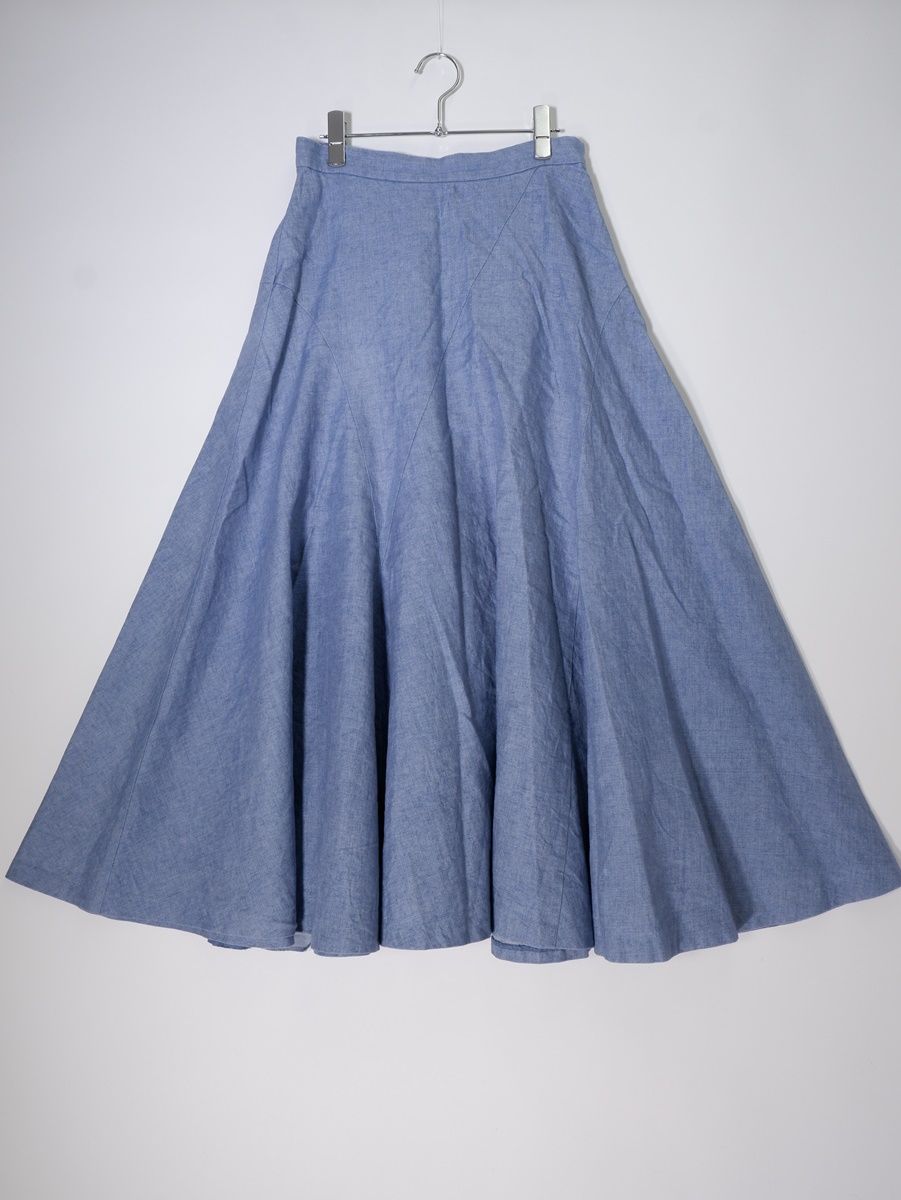 ebure リネンフレアロングスカート 麻 black 38 ebure リネンフレアロングスカート 麻 black 38 ebure/エブール