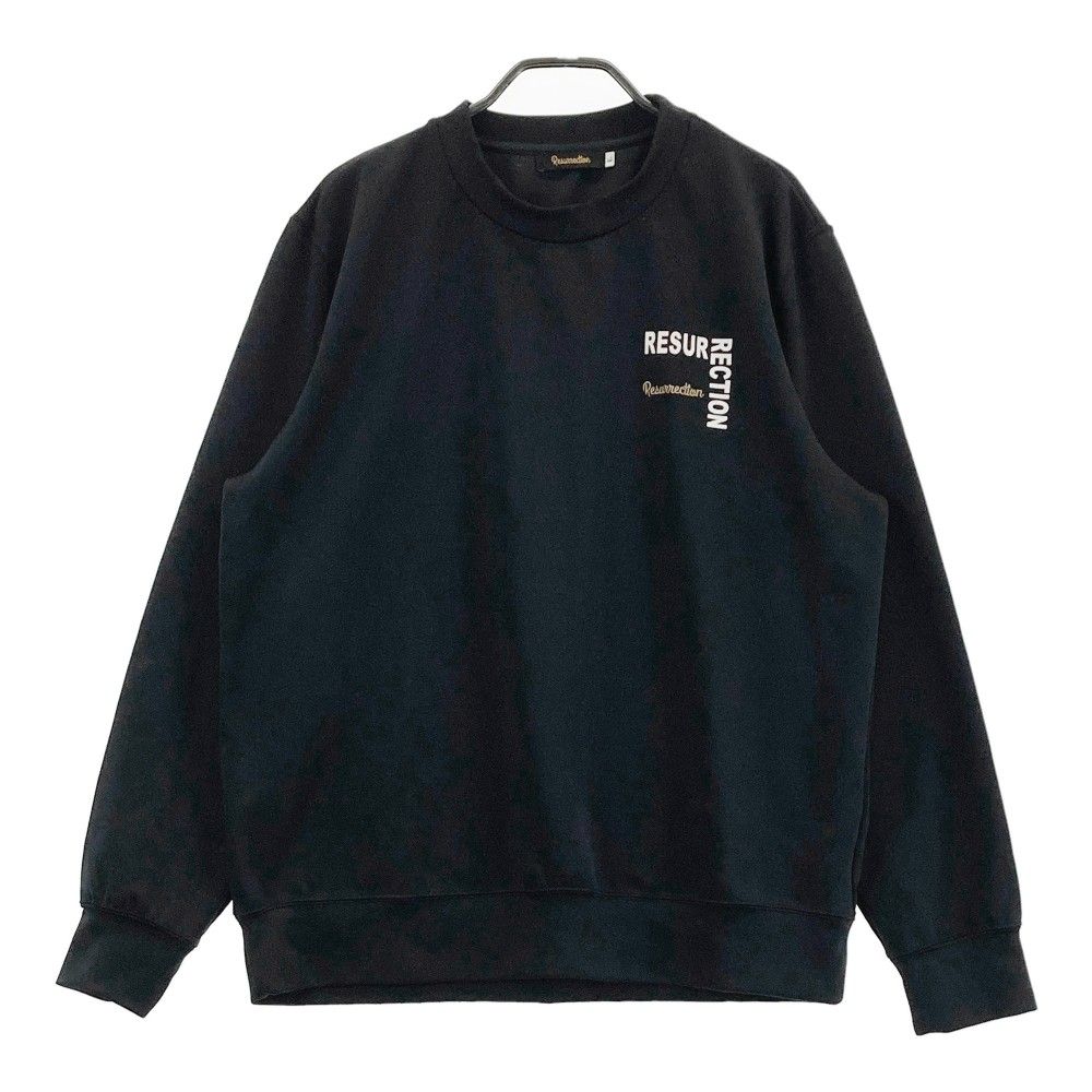 サイズ：L RESURRECTION レザレクション  長袖モックネックTシャツ  ブラック系 [240101428615] ゴルフウェア メンズ ストスト RESURRECTION レザレクション 長袖モックネックTシャツ ブラック