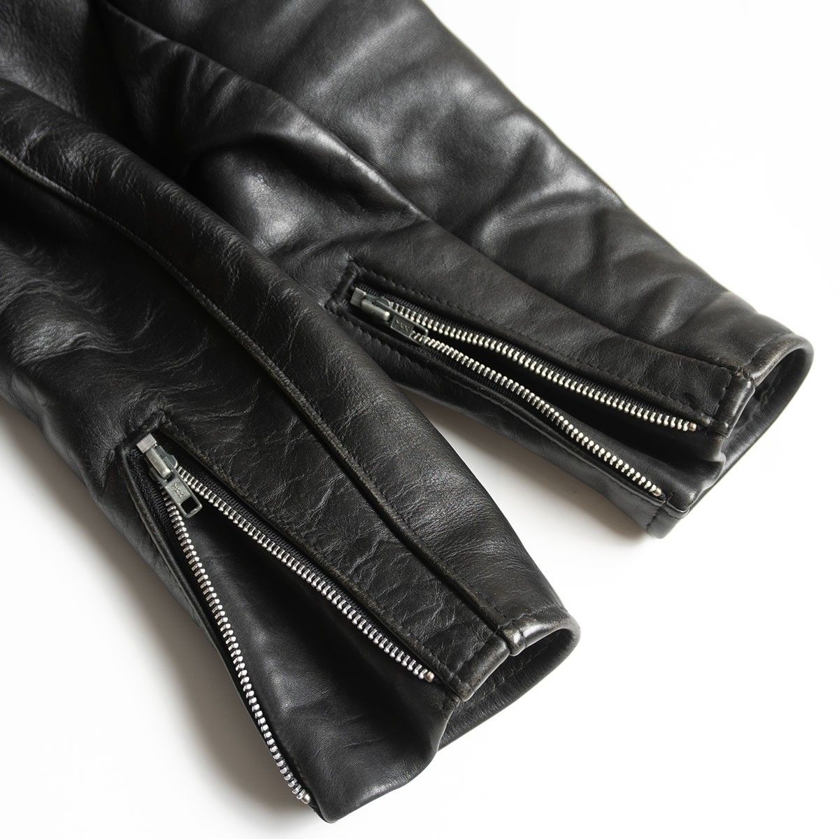 雰囲気抜群】SCHOTT【643E/シングルライダースジャケット】38 襟