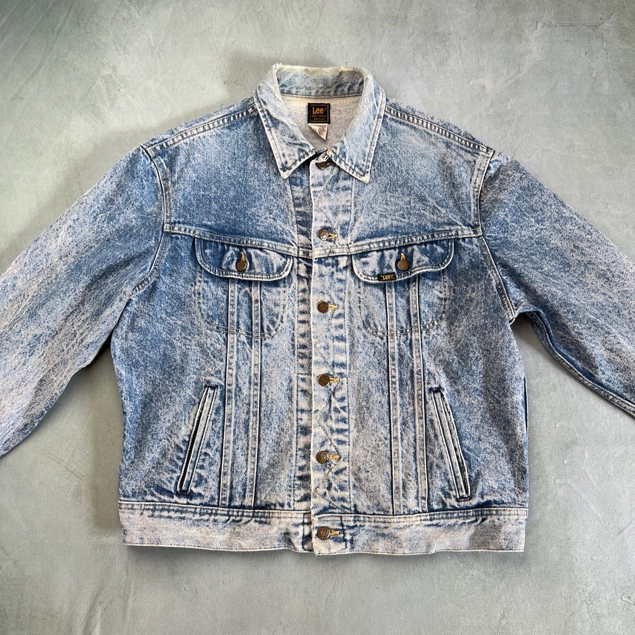 80s USA Lee 220J デニムジャケット ジージャン リー ブルー L 古着