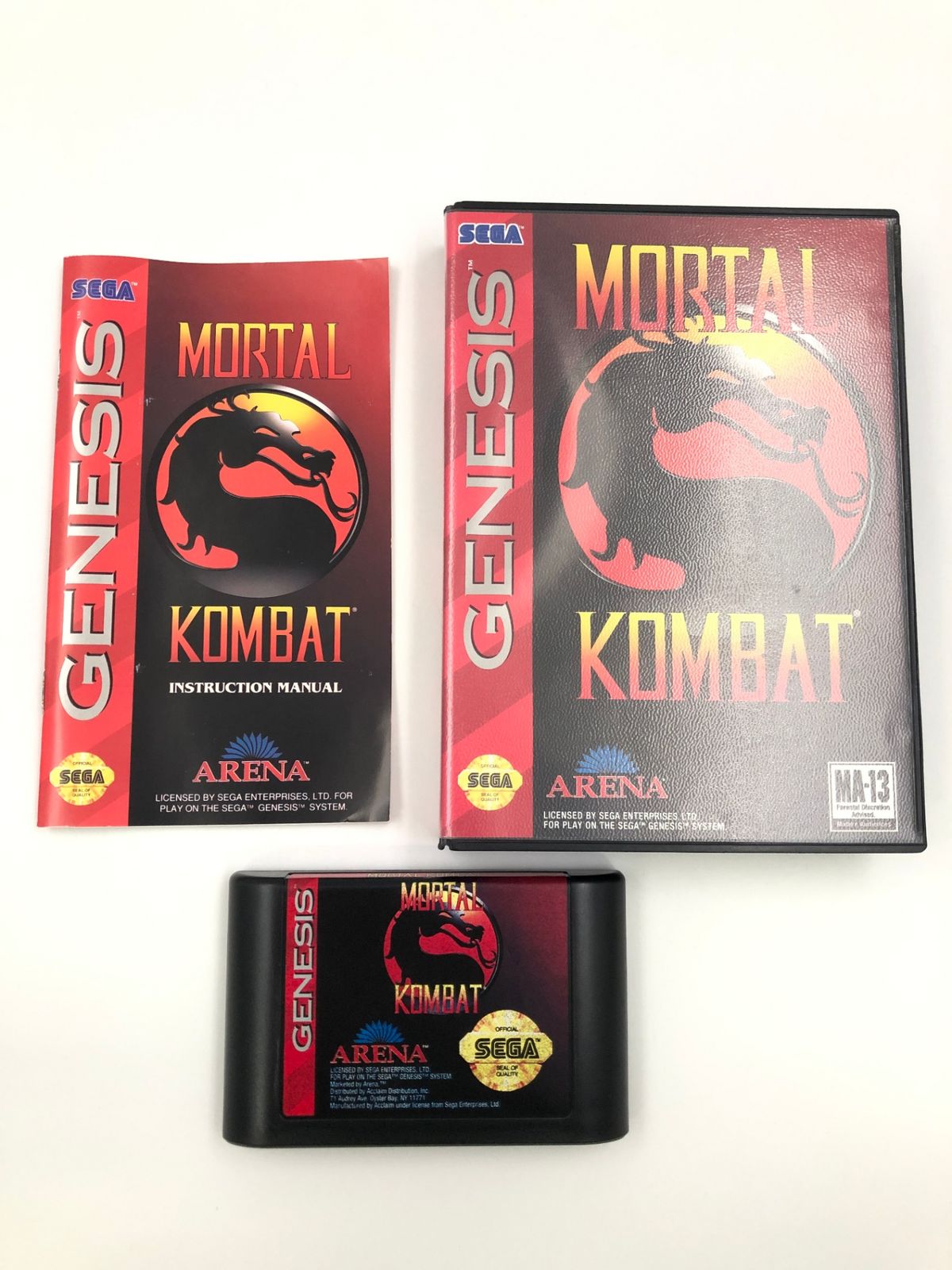 ♪ ジェネシス ソフト 海外版メガドライブ GENESIS版 MORTAL KOMBAT モータルコンバット 50