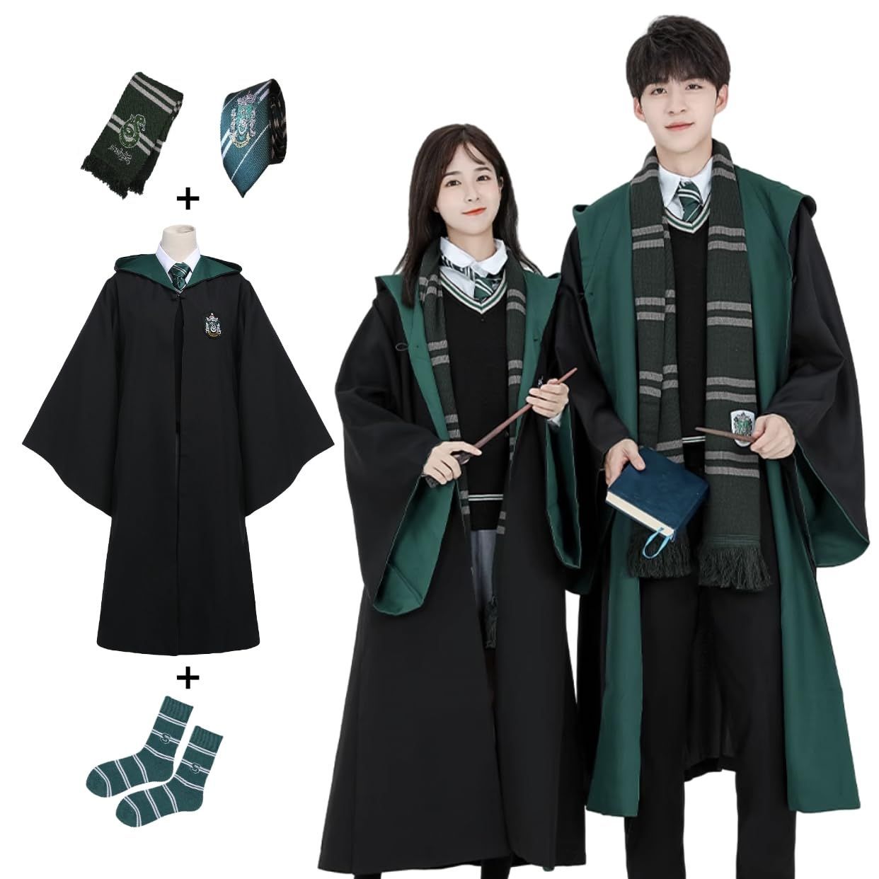 Size:M_Color:スリザリン：4点セット Wooseibunn ハリーポッター