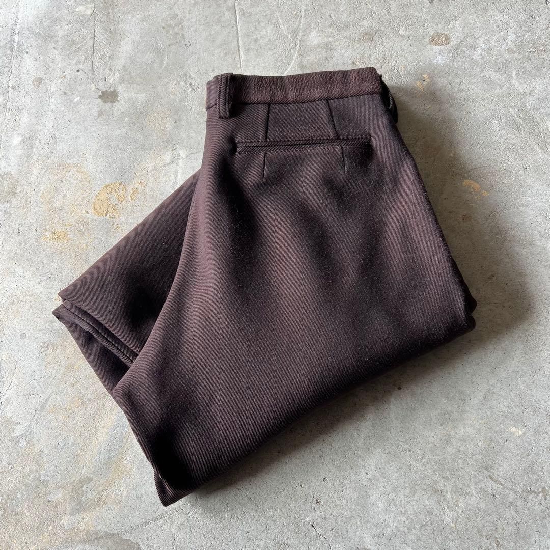 2タック クロップド kolorテーパードパンツ古着ビジカジ ワイドズボン1イージーパンツ ドメスティック プレーン 無地 ズボン