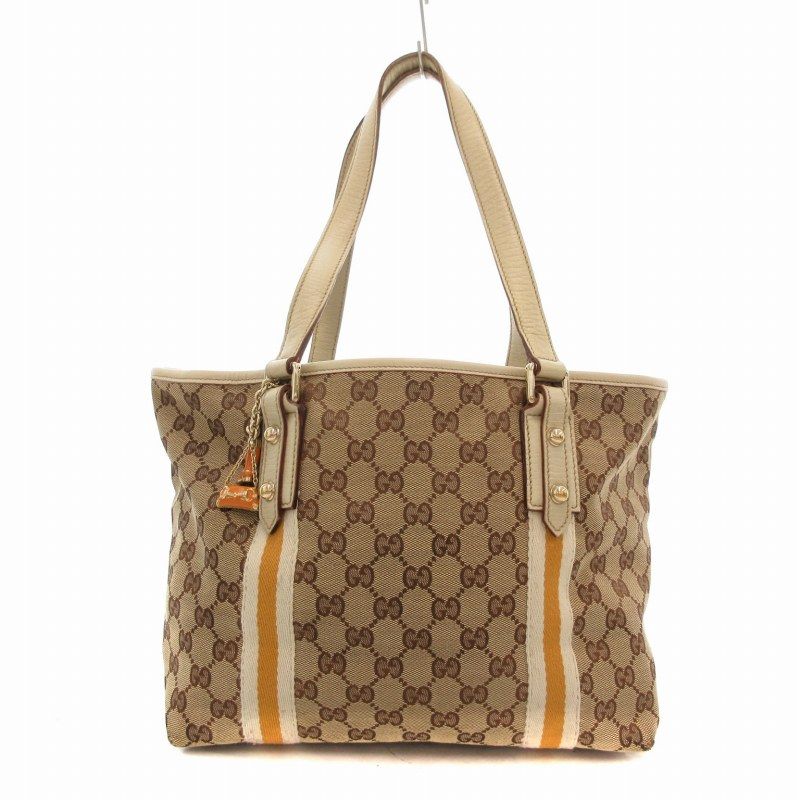 グッチ GUCCI GGキャンバス シェリーライン トートバッグ ハンドバッグ 