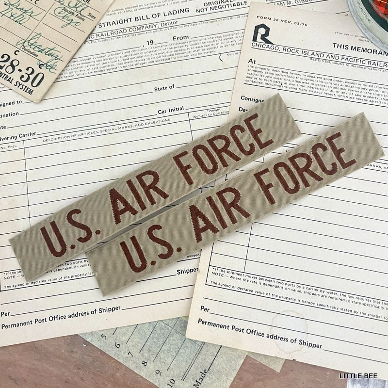 275・R-1900 U.S. AIR FORCE ネームテープ 2本セット 織りネーム
