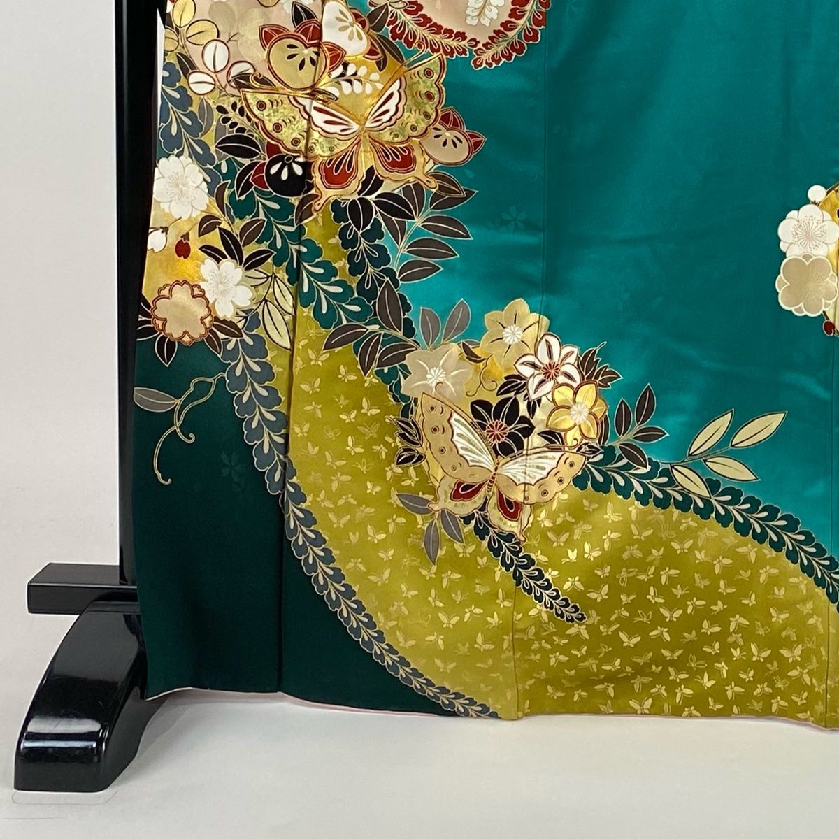 振袖 身丈168cm 裄丈67.5cm L 袷 袋帯フルセット やまと 蝶 花