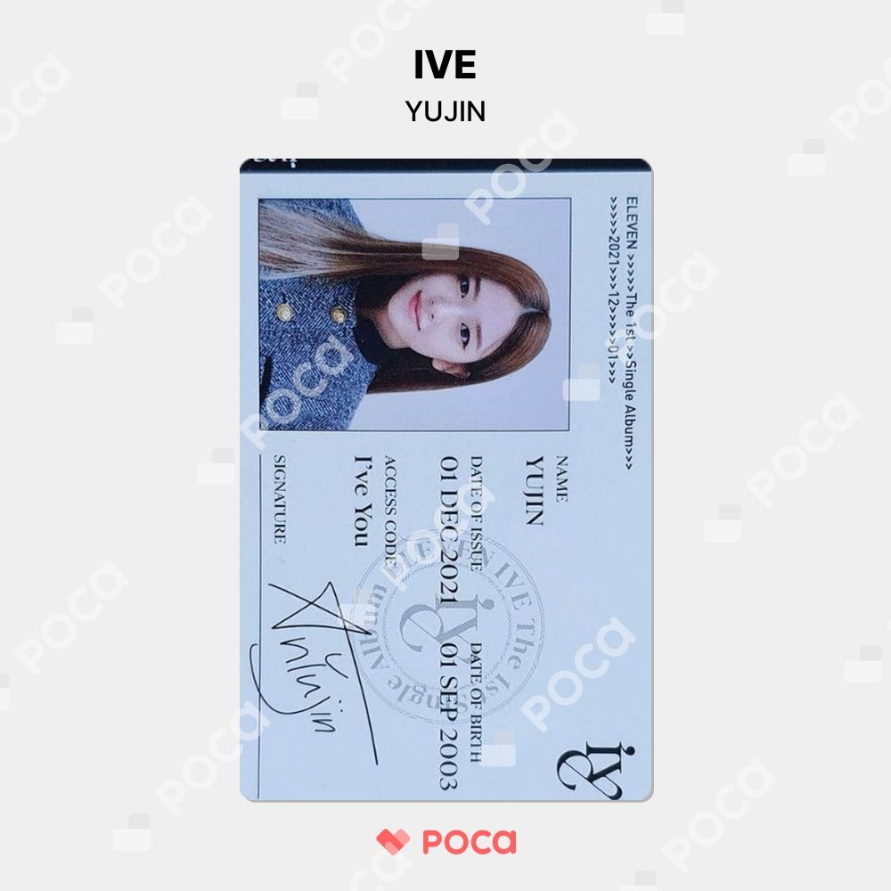 IVE ユジン トレカ ELEVEN ID CARD 公式 トレカ - メルカリ