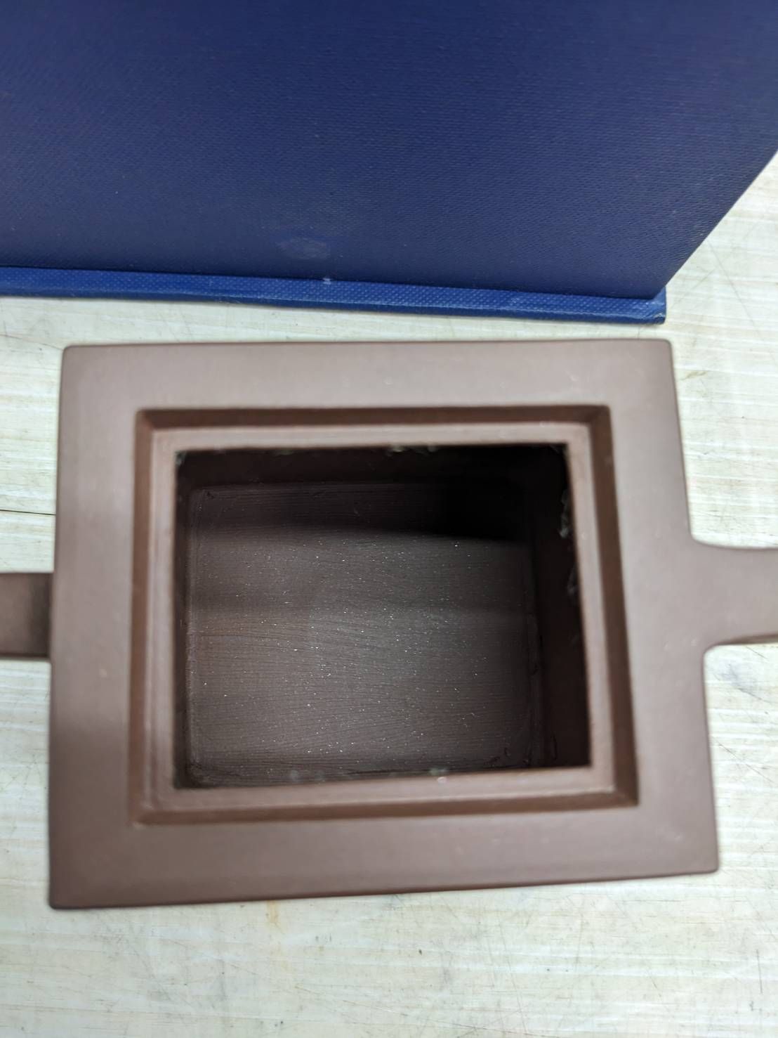S87632 紫砂 砂壺 急須 苑林閣製 方壺 高級紙箱入 茶壺 骨董