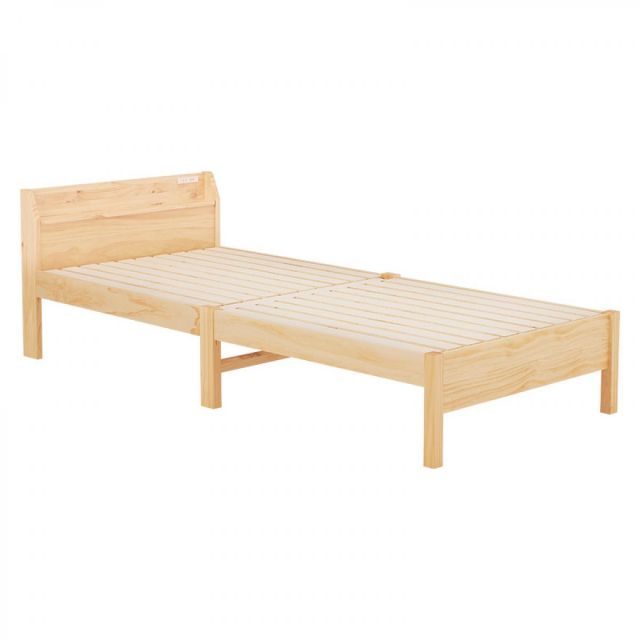 萩原 Hagihara 組立簡単 シングルベッド プレーンナチュラル MB-5096S-NA 新生活 一人暮らし デザイン おしゃれ インテリア 家具