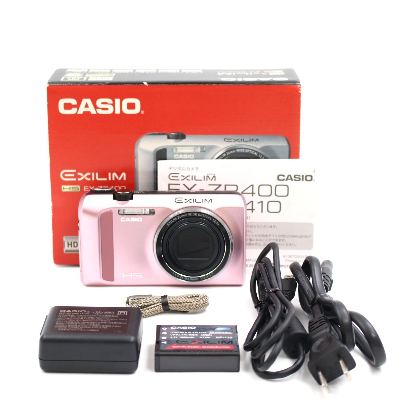 □新品同様□ CASIO EXILIM EX-ZR400PK ピンク コンパクト
