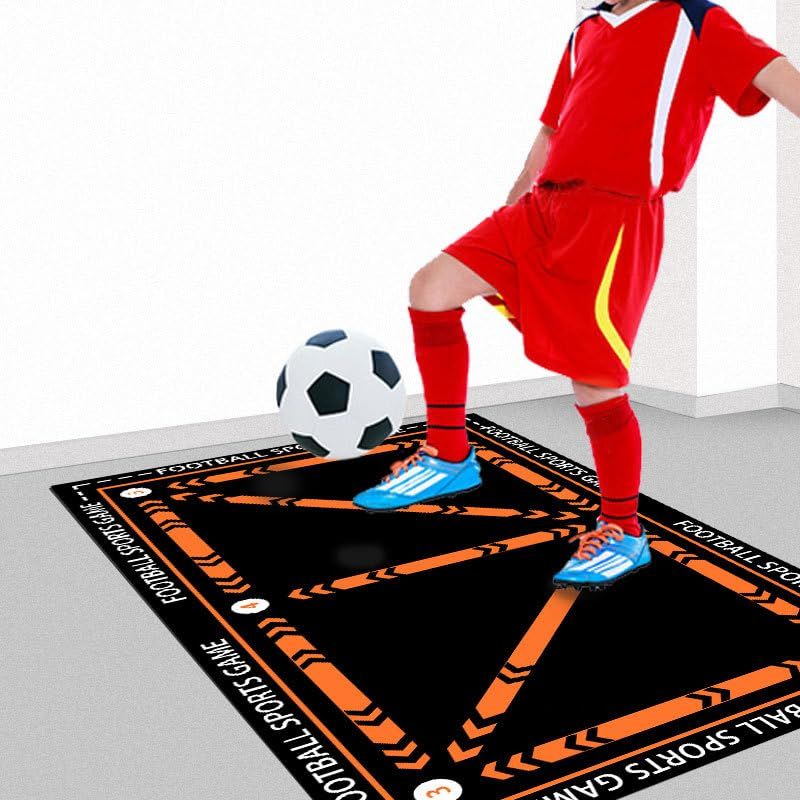 ONE-K サッカー トレーニング 練習 サッカーマット 練習道具 室内練習 自主練 グッズ 滑り止め 静音 (オレンジ， 90×60) [オレンジ] [90×60]