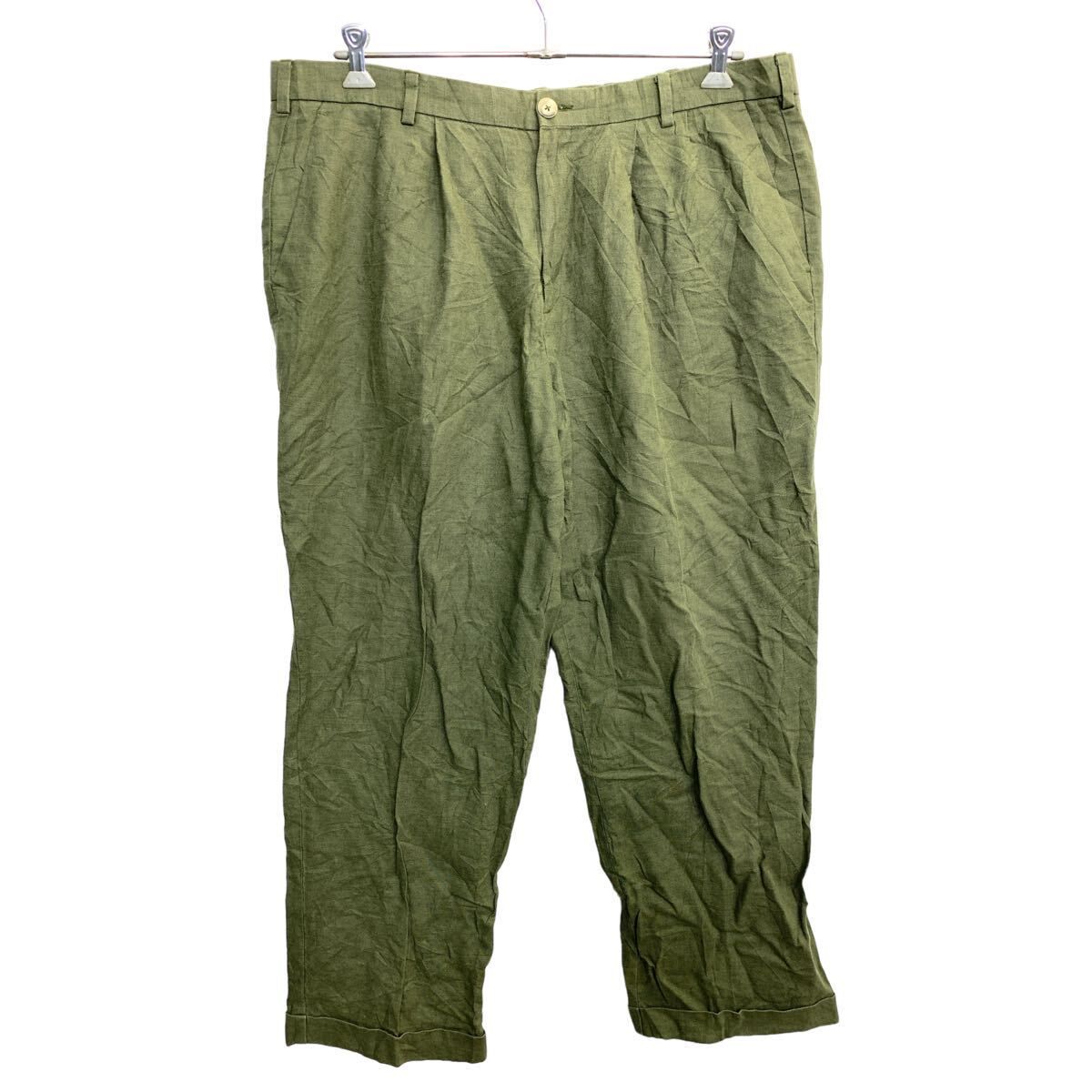 DOCKERS チノパン W40 ドッカーズ タックパンツ ビッグサイズ オリーブグリーン 古着卸 アメリカ仕入 2408-310