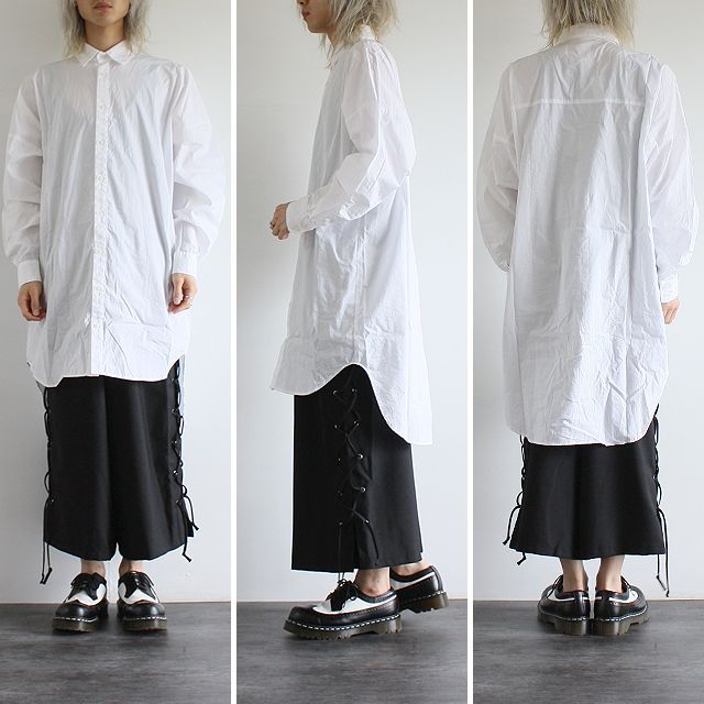 ワッシャー加工ドロップショルダーオーバーシャツ