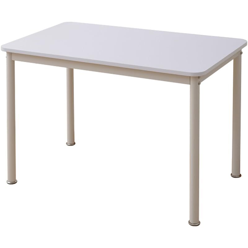 [山善] パソコンデスク 幅100cm (奥行60×高さ70cm) 耐荷重80kg (傷や汚れに強い天板/アジャスター付き/角が丸い) 組立品 オフホワイト/アイボリー MFD-1060R(OW/IV) 1