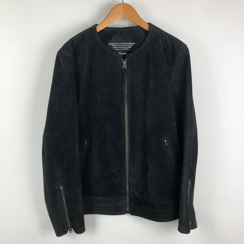 中古品】Johnbull ジョンブル NO COLLAR SUEDE SINGLE RIDER JACKET 