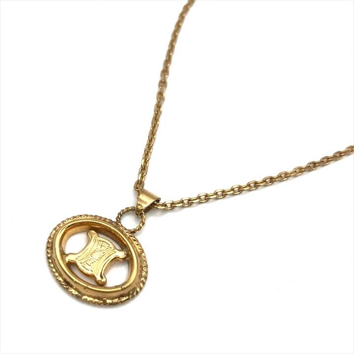 美品　CELINE ネックレス　トリオンフ　ヴィンテージ 良品 CELINE セリーヌ ヴィンテージ トリオンフ レディース