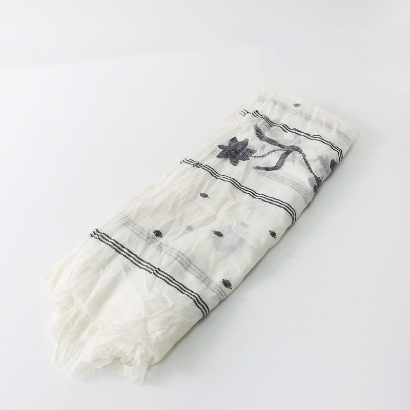 未使用　khadi and co コットン　大判ストール　カディーアンドコー Khadi and Co／カディ アンド コー】チェックビッグ