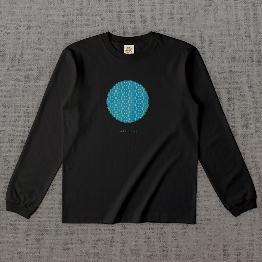 和柄長袖Tシャツ　立涌 -彩・円-［長袖］
