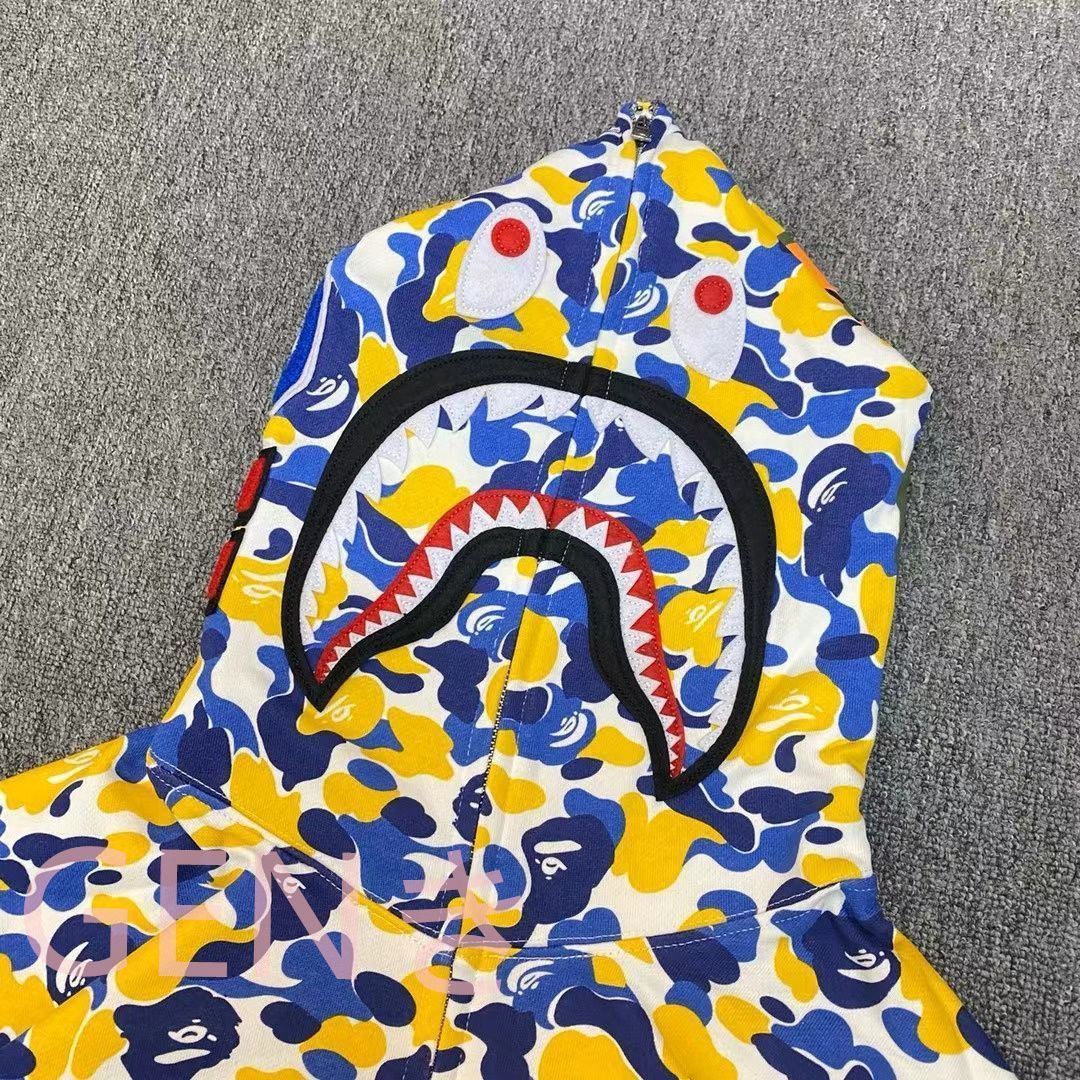 【人気商品・新品未使用】アベイシングエイプ A BATHING APE ジャケット ジップアップパーカーフード付き 男女兼用 パーカー R991