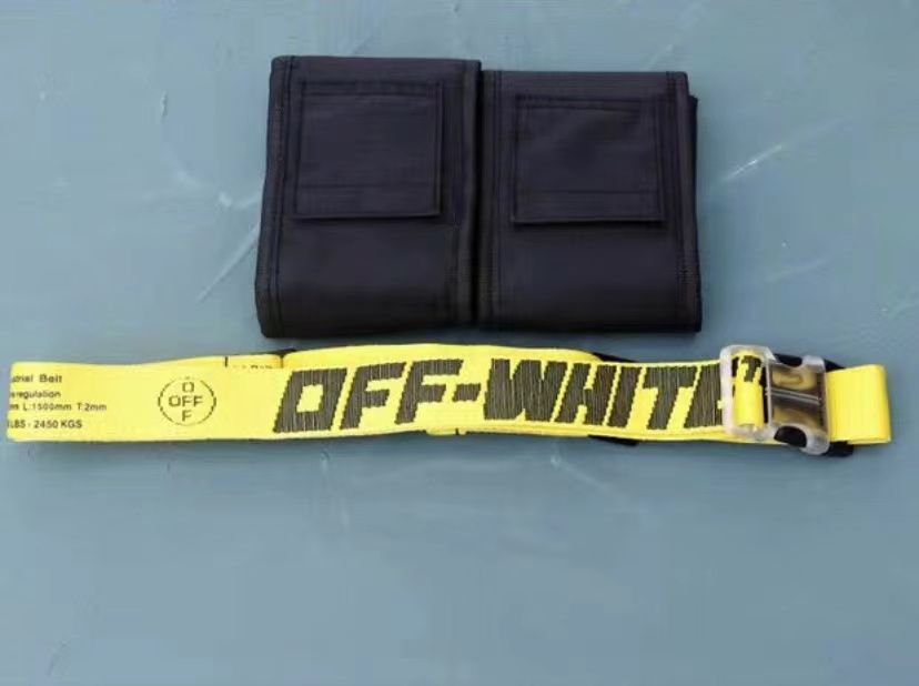 オフホワイト OFF-WHITE バッグ メンズ ウエストバッグ ブランド   キャンバス ブラック イエロー