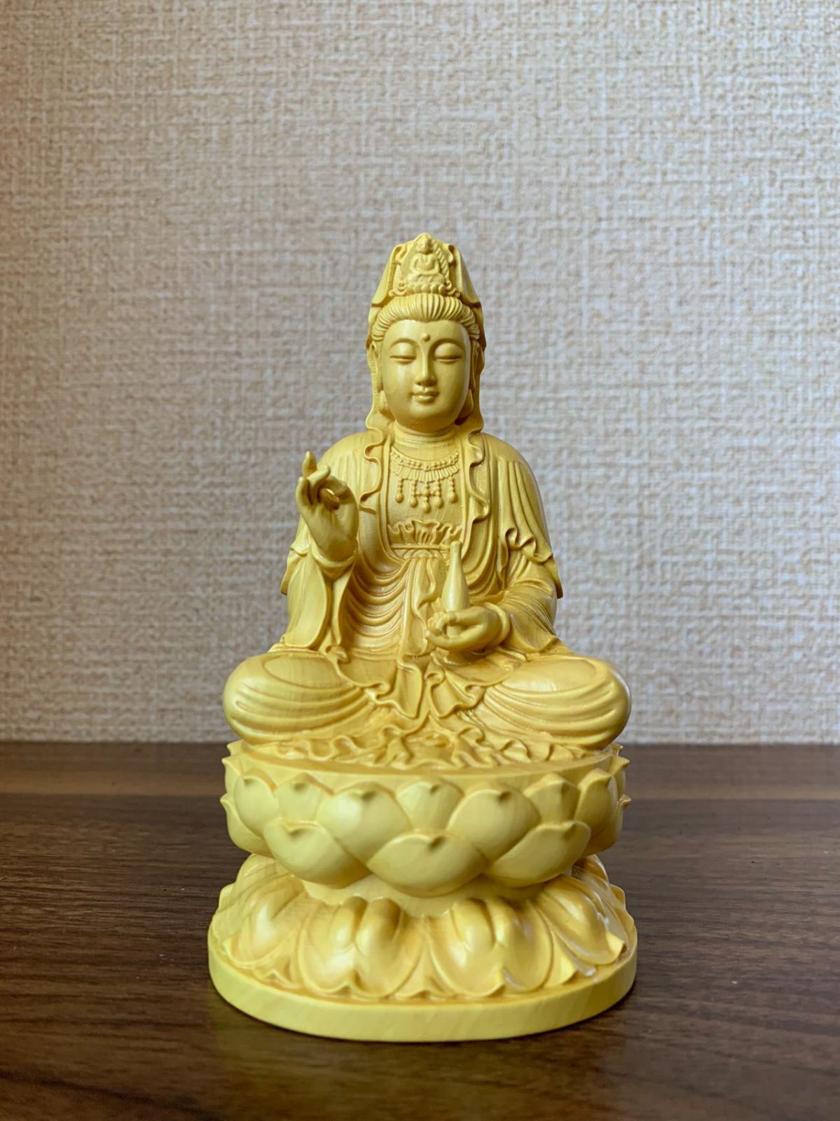 仏像 聖観音菩薩 26.1cm（青銅色） 仏師：松久朋琳 原型＿『天台宗