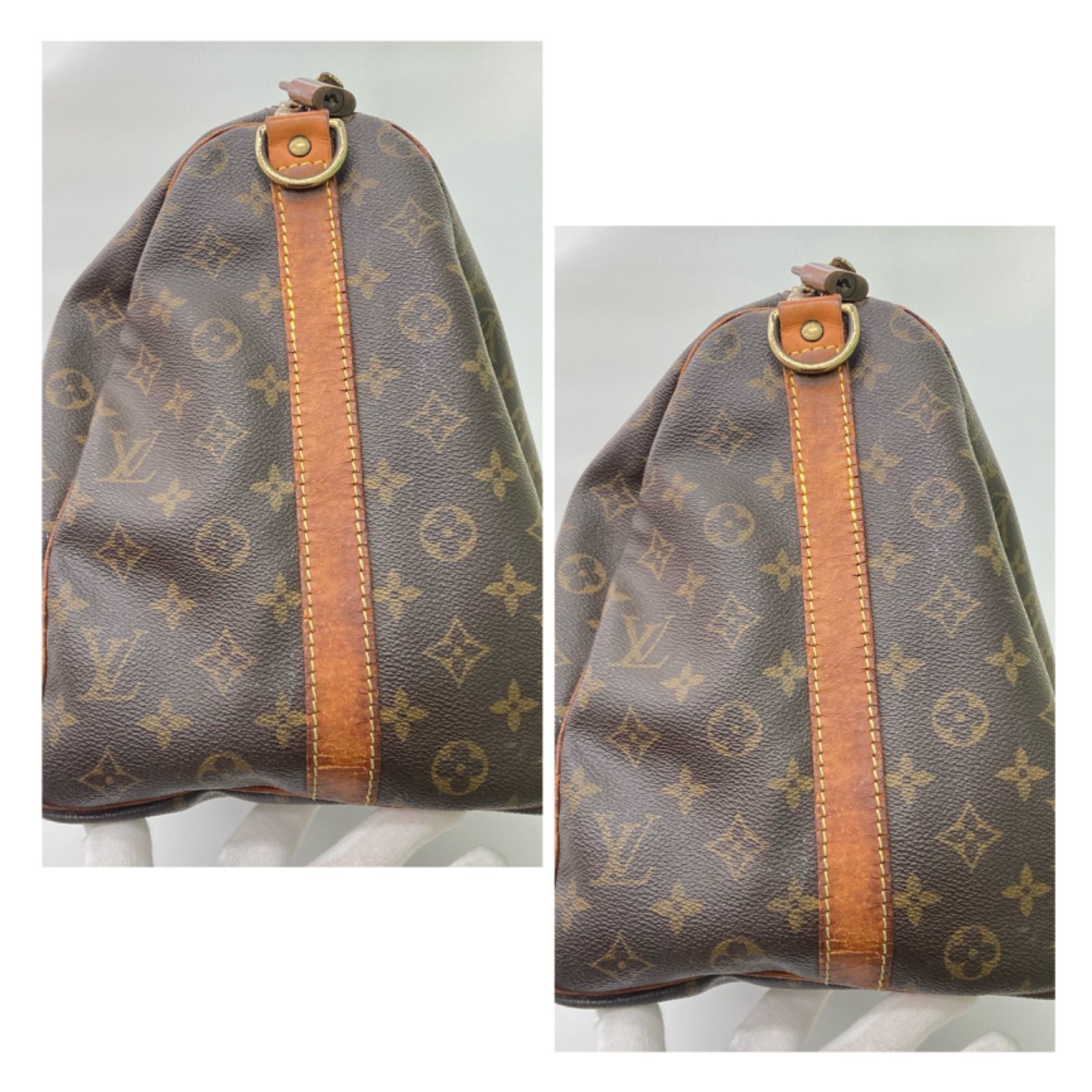 ルイヴィトン】LV VUITTON モノグラム キーポル50 バンドリエール