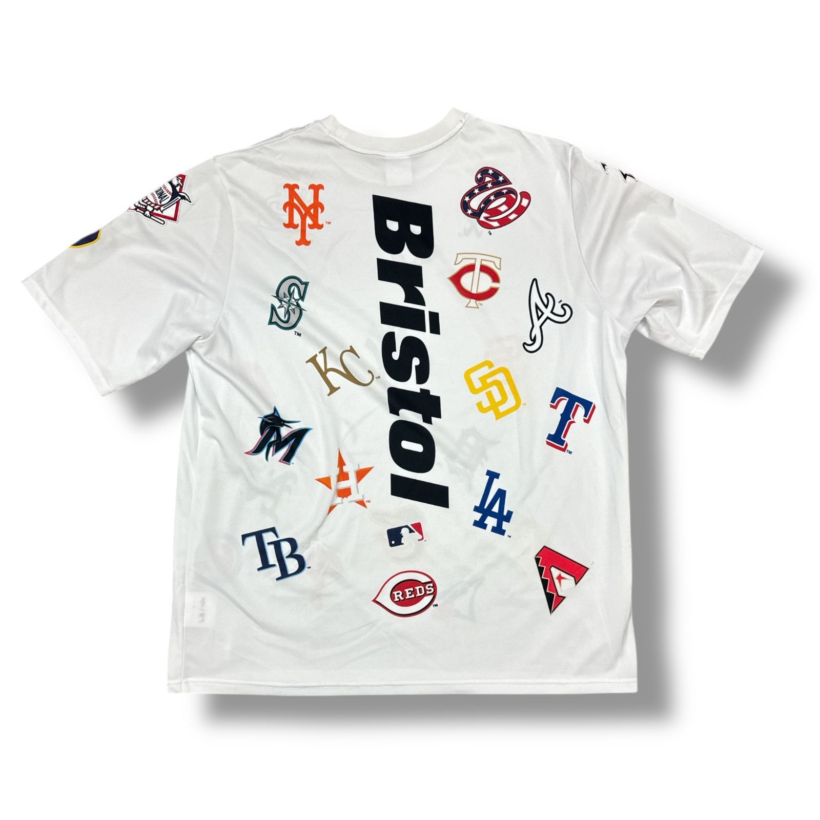 F.C.R.B. MLB TOUR TEAM TEE ネイビー（f.c.r.b×MLB Bristol ALL