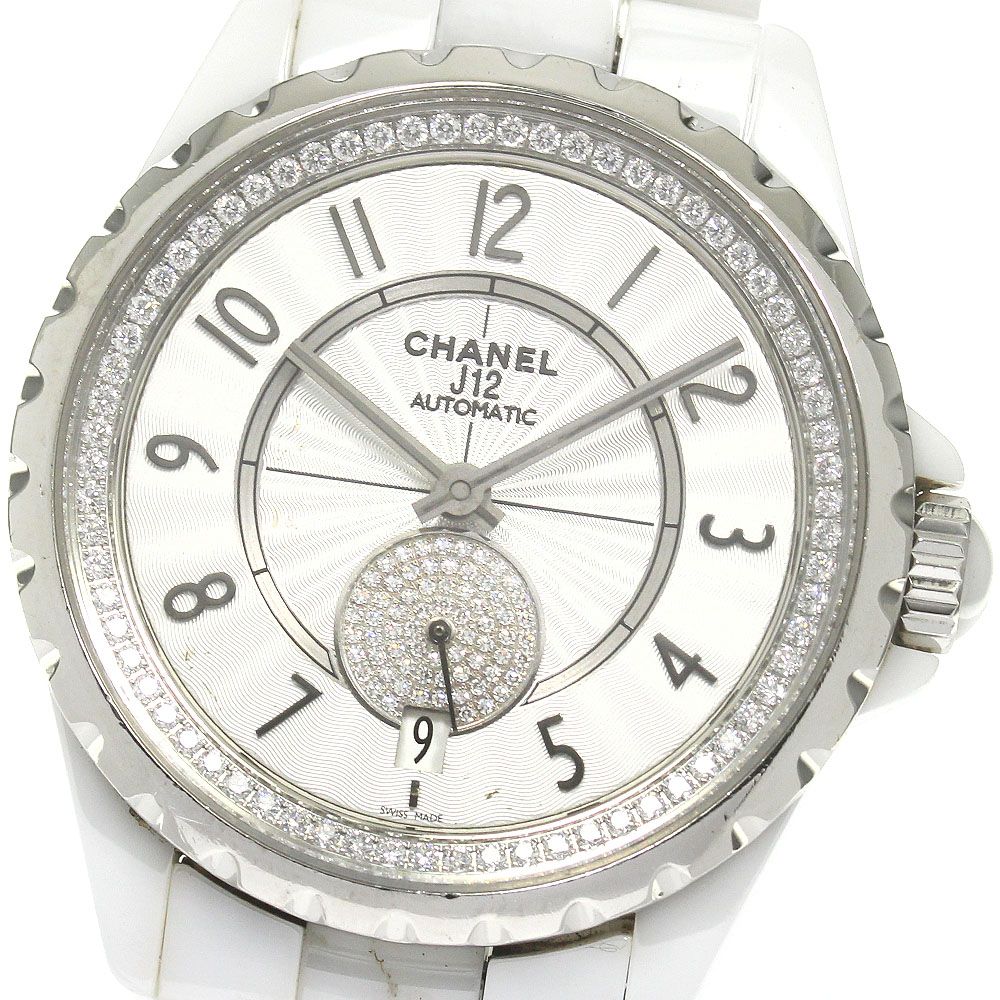 シャネル CHANEL H3841 J12  白セラミック デイト 自動巻き ボーイズ_843575