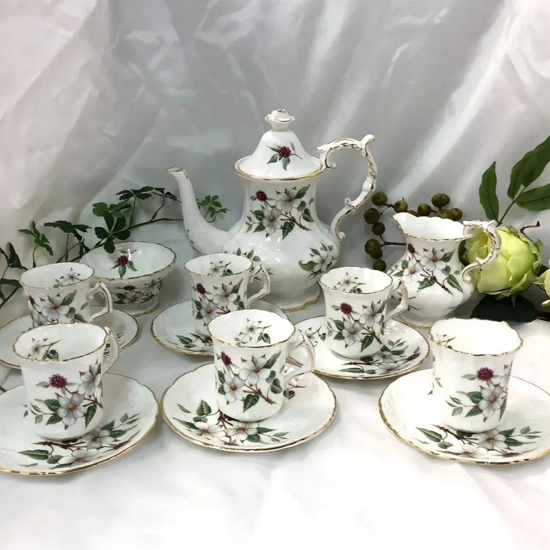 花柄 水差し 陶器 おしゃれ♡ イタリア製手描き花柄陶器水差し