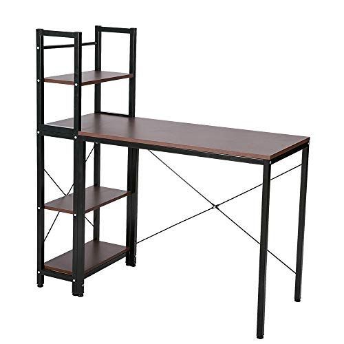左右入替可 収納 両用デスク パソコンデスク ブラウン ハイタイプ オーエスジェイ OSJ 111×50×121 ブラウン