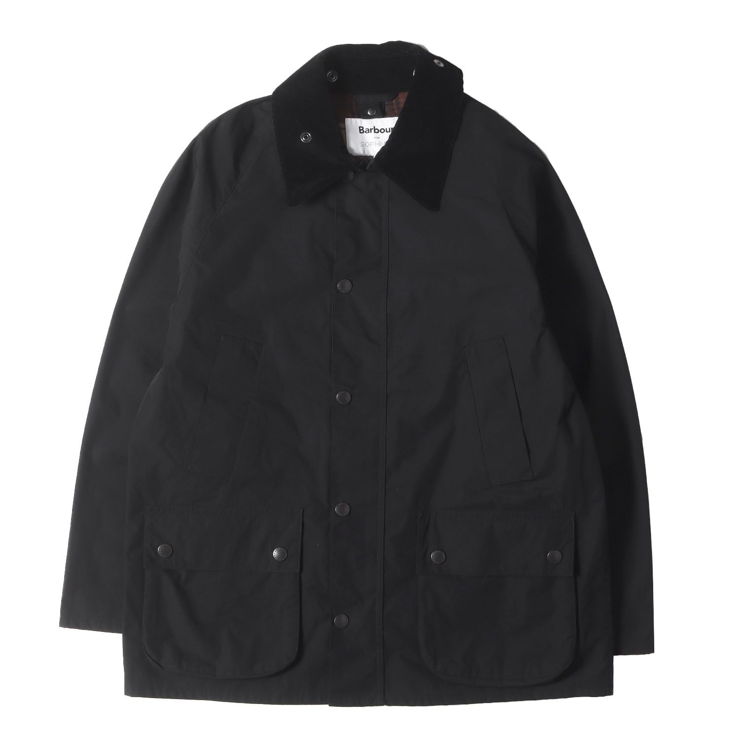 【美品】SOPHNET ソフネット ジャケット ブラック 黒 サイズ:L | 20AW Barbour ソロテックス ビデイル スリム ジャケット (BEDALE SL JACKET) | アウター ブルゾン コート 上着 | コラボ【メンズ】【中古】