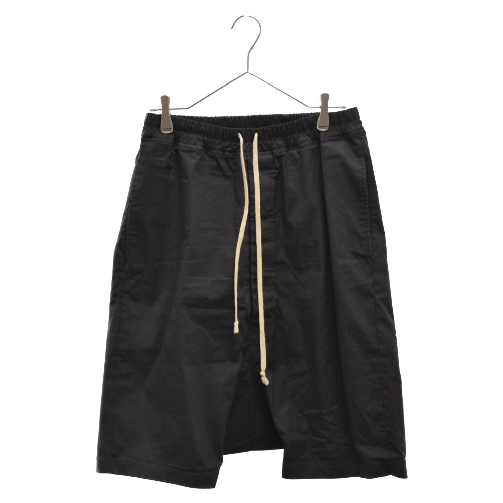 Rick Owens (リックオウエンス) 20AW PODS SARROUEL SHORTS RF00M6384-TE  ドローコードサルエルハーフパンツ ボトムスショートパンツ ブラック