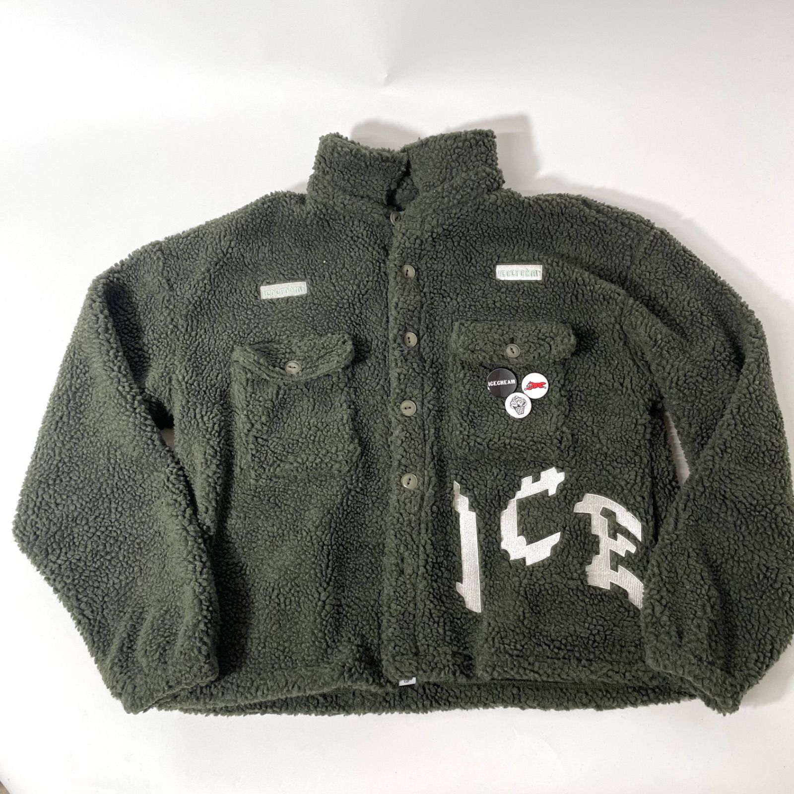 M1001-101-F BBC ICE CREAM アイスクリーム ボアジャケット カーキ 