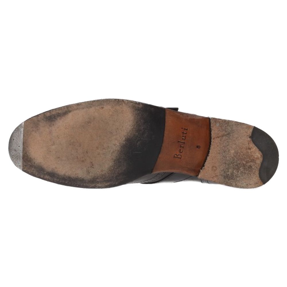 Berluti (ベルルッティ) ウイングチップ キルト付き シングルモンク