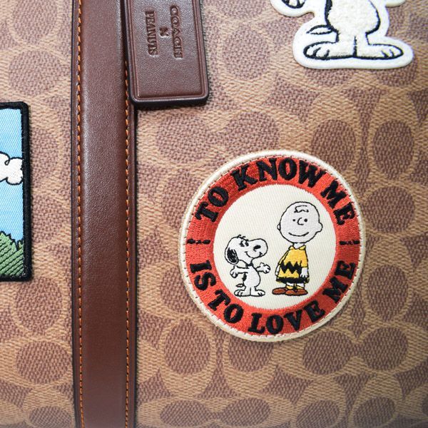 コーチ バッグ スヌーピー COACH ピーナッツ コラボ ボストンバッグ