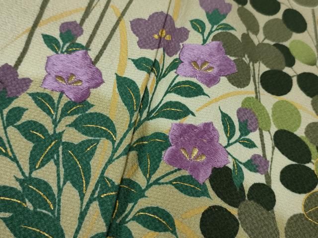 平和屋本店□極上 ファッションデザイナー 花井幸子 訪問着 刺繍 萩