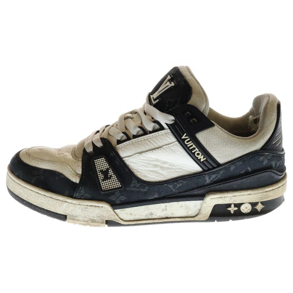 LOUIS VUITTON ルイヴィトン LV Trainer Line Sneaker LVトレイナーライン ローカットスニーカー シューズ ホワイト|ブラック 1A9JGB
