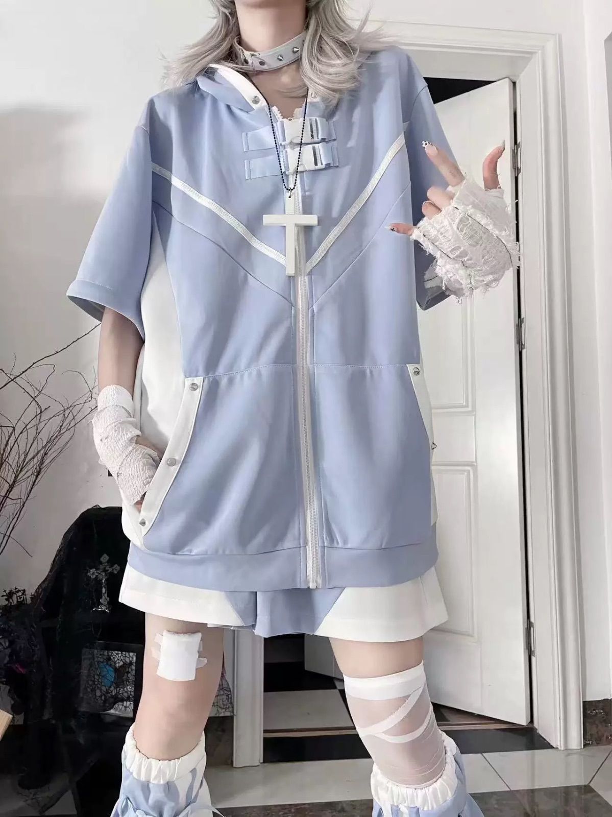 レッグカバー付き 量産型系女子