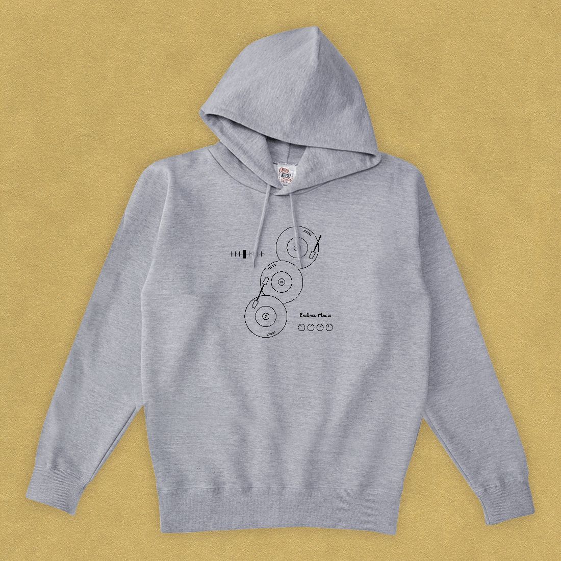 グラフィックパーカー　Endless music White -Parka-