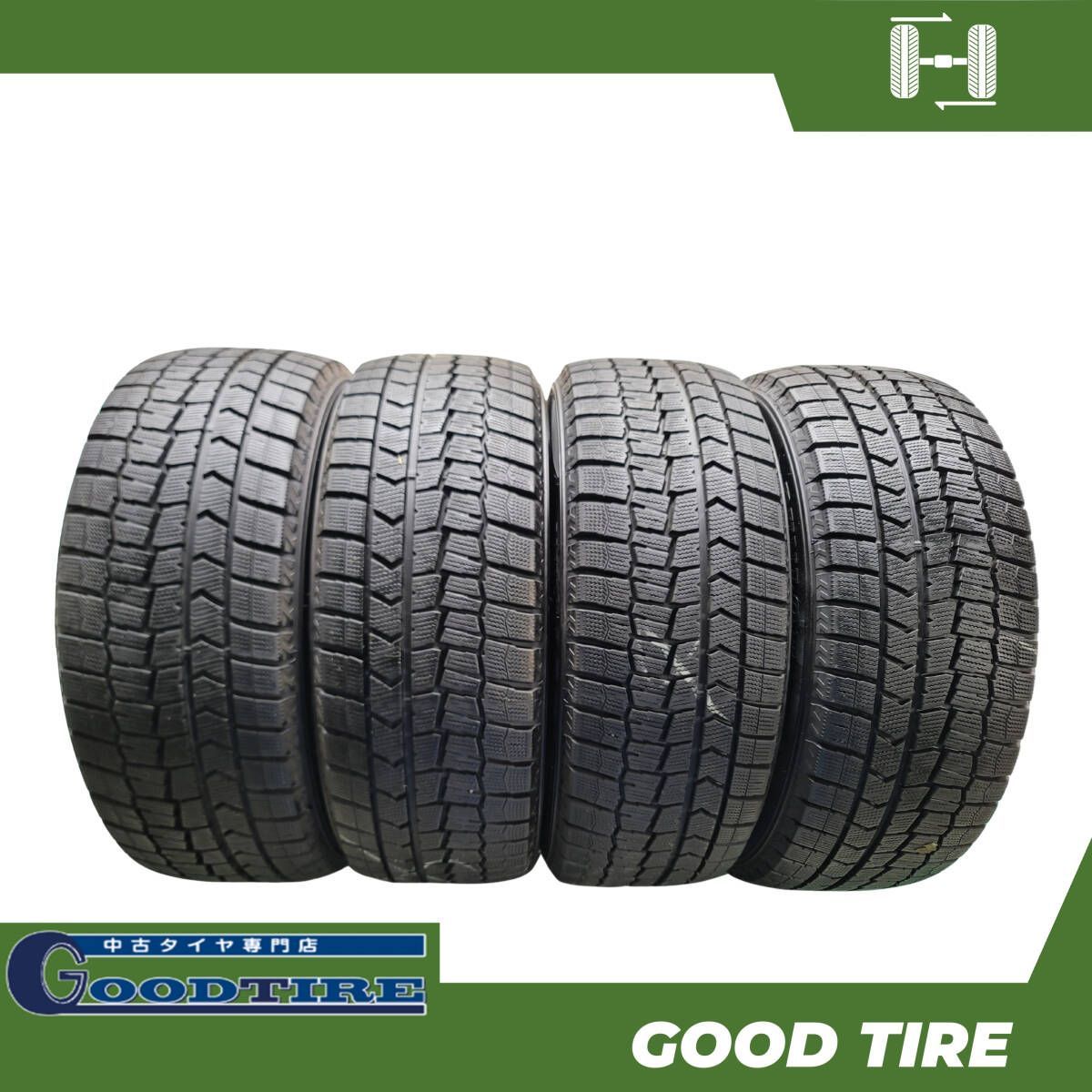 225|55R17 ダンロップ WINTER MAXX WM02 2020年製 冬用 4本セット 8分山 タイヤ タイヤ アルファード フーガ フォレスター 6886